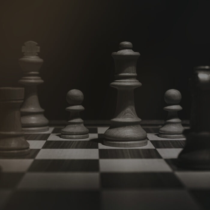 Schachbrett mit Figuren