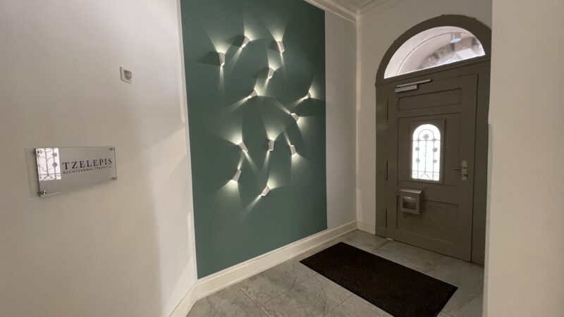 Eingangsbereich Rechtsanwaltskanzlei TZELEPIS